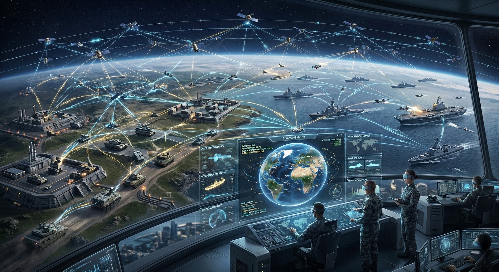 Multi-Domain Defence (Land, Sea, Space Integration)